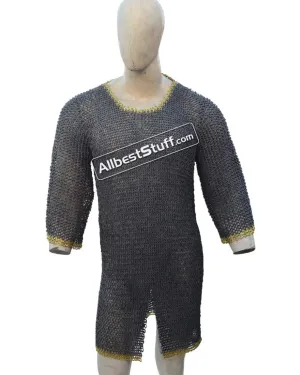 Aluminum Chain Mail Hauberk Full Riveted Pin Chest 42 Long